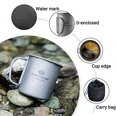 COOK'N'ESCAPE Titanium Cooker Pot Hanging Pot Mug Cup Outdoor