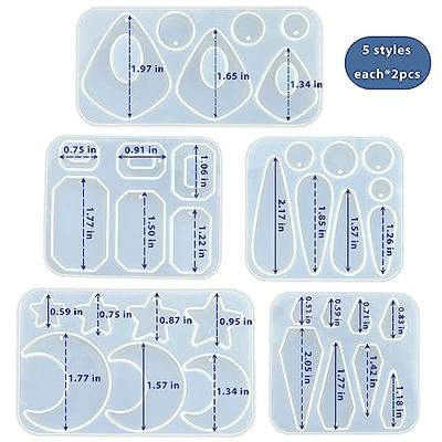 Willbond 160 Pieces Resin Earring Molds Set Silicone Pendant