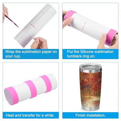 2pcs 20 Silicone Tumbler Wrap Sublimation Silicone Bands Tumbler