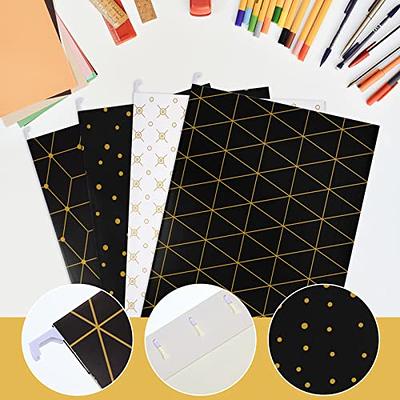 Geometric File Folders with 1/3 Cut Tabs, Gold Office Supplies