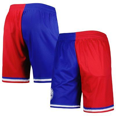 Men's Mitchell & Ness Blue/Black Orlando Magic Big Tall Hardwood Classics Split Swingman Shorts