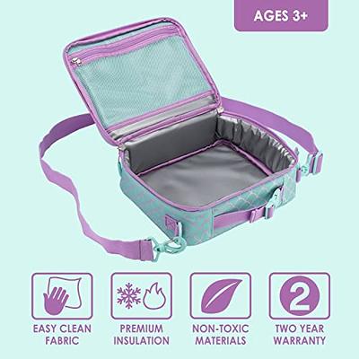 Bentgo Kids' Prints Double Insulated Lunch Bag, Durable, Water-Resistant  Fabric, Bottle Holder - Mermaid Scales