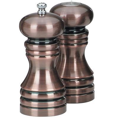 Chef Specialties 01630 4 Capstan Acrylic Pepper Mill and Salt Shaker Set  with Rack