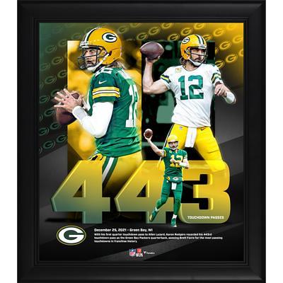 Aaron Rodgers Green Bay Packers Autographed Deluxe Framed 16 x 20 White Jersey Passing Photograph