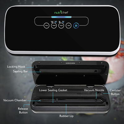 Nutrichef Automatic Food Vacuum Sealer - Electric Air Sealing Preserver System