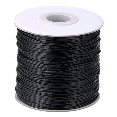 Black with Gold - 2mm Satin Rat Tail Cord - ( 2mm x 200 Yards )