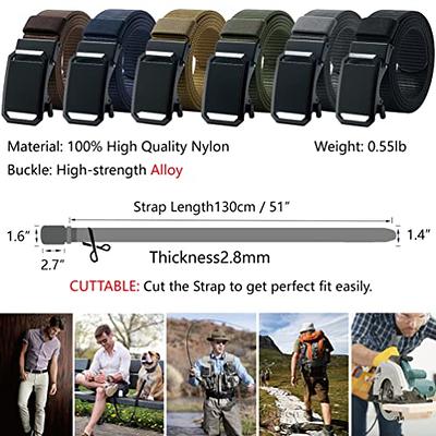 Men's Belt Stretch Web Belts Plastic Buckle Trim to Fit – LionVII