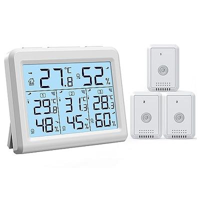 LOFICOPER Digital Indoor Outdoor Thermometer, Wireless Humidity Temperature  Meter, Temperature Humidity Gauge with 3 Sensors, MAX/MIN Record,  Comfort/Trend Indicator for Home, Office, Hotel - Yahoo Shopping