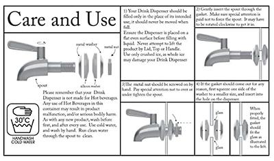 Beverage Dispenser Replacement Nozzle Water Spigot, Stainless