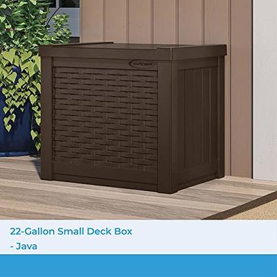 Suncast 22-Gallon Small Deck Box - Lightweight Resin Indoor