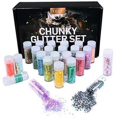 Glitter Fabric - Chunky & Fine Glitters in a Huge Range of Colours