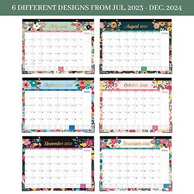  2024 Desk Calendar - 12 Monthly Desk/Wall Calendar,  16.9×12.1, January 2024 - December 2024, Large Ruled Blocks + Premium  Thick Paper + Corner Protectors - 12 Different Themes : Office Products