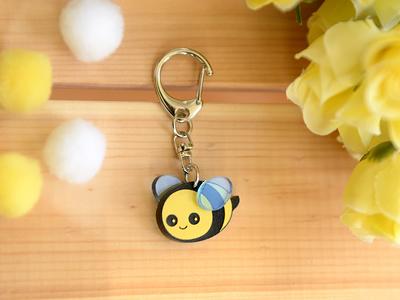 Cute Bee Keychain Bumble Bee Bag Charm Queen Bee Gifts For Her