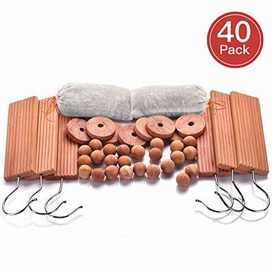 Homode Cedar Blocks for Clothes Storage, Scent Sachets for Drawers and  Closets, Aromatic Cedar Wood Chips Shavings Bags, Cedarwood Hanger Rings,  Pack