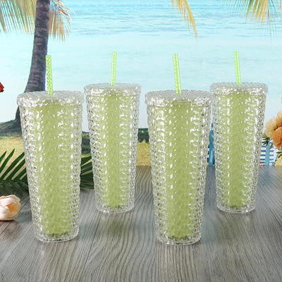 STRATA CUPS Multicolor Skinny Tumblers with Lids and Straws (12 pack) -  16oz