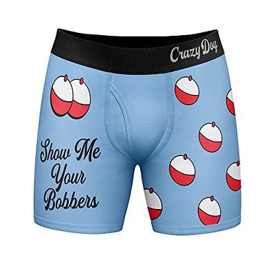 Crazy Dog T-Shirts Mens Show Me Your Bobbers Boxer Briefs Funny Fishing  joke Graphic Novelty Underwear Funny Graphic Boxers Dad Joke Funny Fishing  Mens Novelty Boxer Briefs Blue M - Yahoo Shopping