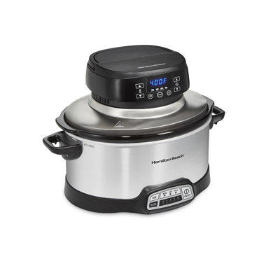 Hamilton Beach 8-Quart QuikCook Pressure Cooker in Black and Stainless Steel