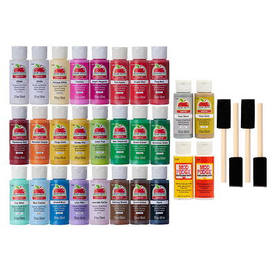 Apple Barrel Wood Round Multi-Surface Acrylic Craft Paint Kit, 28