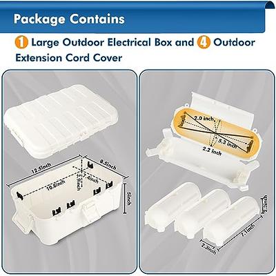 Power Cord Safety Box Waterproof Extension Cord Cover Outdoor