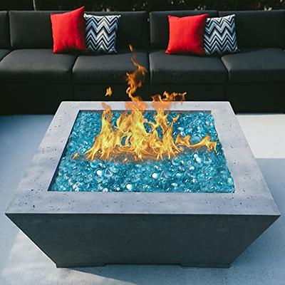 GASPRO 20LB Fire Glass Beads for Propane Fire Pit, Fireplace, Flat Glass  Marbles for Vase, Aquarium, Garden, 3/4 Inch Fire Pit Glass Rocks, High