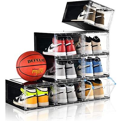 shoe boxes stackable upgraded sturdy shoe