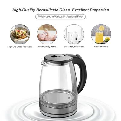 Visible 1.8l Electric Glass Tea Kettle With Tea Infuser