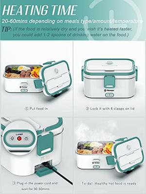Pavezo Electric Lunch Box [Faster-80W, Large-1.8L/61-oz] Food Heated Lunch  Box, 12V/24V/110V Food Warmer Lunch Box for Car Truck Home, With Airtight  Lid, SS Container, Fork Spoon, Carry Bag - Yahoo Shopping