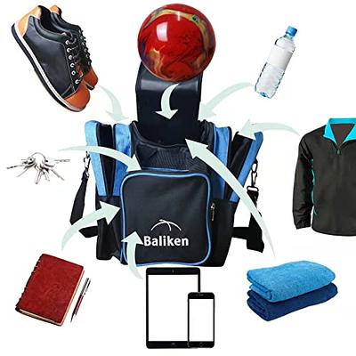 IKITEE Bowling Ball Bag, Bowling Bag for Two Balls Double Ball Tote Bag  with Padded Ball Holder, Fits Bowling Shoes Up to Mens Size 16 and Extra  Accessories