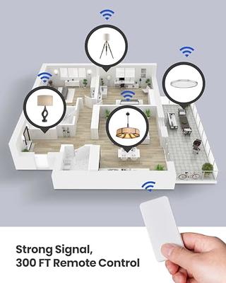 Etekcity Wireless Remote Control Electrical Outlet Switch for Lights and  Household Appliances (Fixed Code to Transmitter - 1Rx-1Tx)