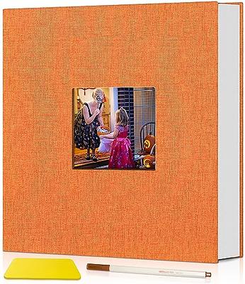 Popotop Large Photo Album Self Adhesive 4x6 5x7 8x10 Scrapbook Album DIY 60  Pages Picture Book,Gifts for Mom,Family Baby and Wedding,with Metal Pen