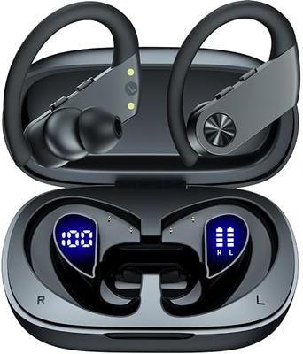 TAGRY Bluetooth Headphones True Wireless Earbuds 60H Playback LED Power Display Earphones with Wireless Charging Case Ipx7 Waterproof in-Ear Earbuds