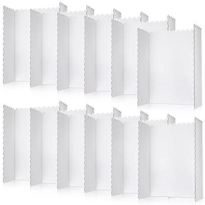 8 Pieces Tri Fold Poster Board,Lightweight Fold Presentation Board,Science  Fair Display Boards,Single Wall (White, 14 x 22 Inch)