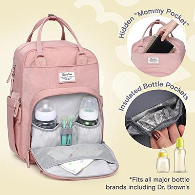 SEWBOO Diaper Bag BackPack Large Capacity Convertible Travel Back Pack  lightweight Maternity Baby Changing Bag Waterproof and Stylish with  Changing