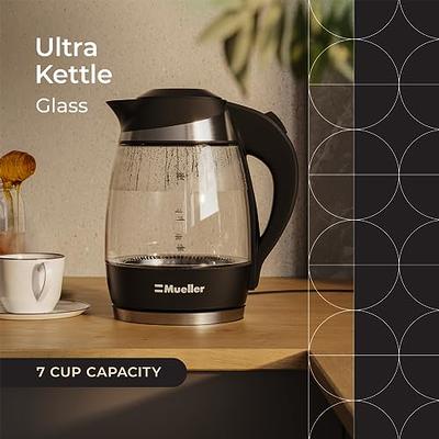  Mueller Ultra Kettle: Model No. M99S 1500W Electric Kettle with  SpeedBoil Tech, 1.8 Liter Cordless with LED Light, Borosilicate Glass, Auto  Shut-Off and Boil-Dry Protection: Home & Kitchen