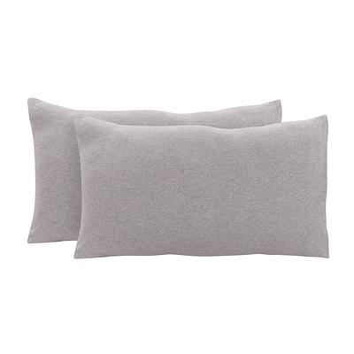 Mainstays Jersey Extra Soft Pillowcase Set, Standard/Queen, Grey Heather, 2  Pcs 