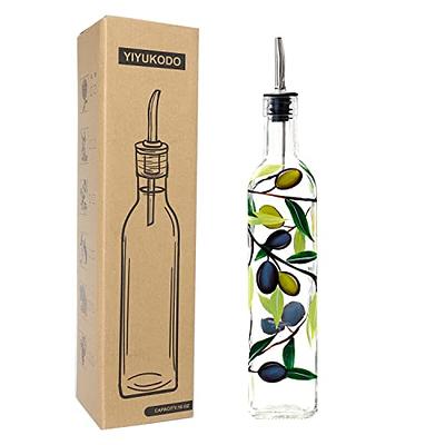 Oil Dispenser Olive Bottle Cruet Vinegar Glass Container Condiment Dressing  Salad Decanter Carafe Sauce Storage 