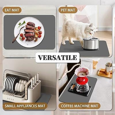  Coffee Mat,Coffee Maker Mat for Countertops,Dish Drying Mat for  Kitchen,Coffee Bar Accessories Fit Under Coffee Machine Coffee Pot - Table  Mat Under Appliance, Absorbent Draining Mat Dark Grey: Home & Kitchen