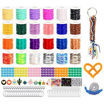 PP OPOUNT Glitter/Laser/Glow/Normal Lanyard String for Crafts, 24