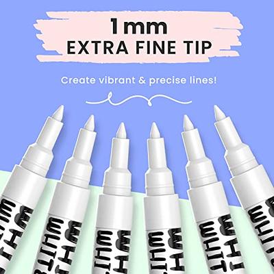 Fine Tip Chalk Markers - 4 White Colors