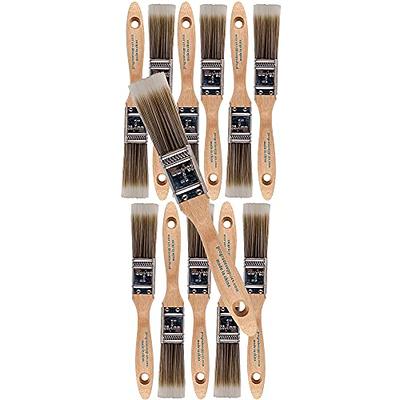 Vermeer Paint Brushes - 4-Pack - 2 Angle Stubby Brushes for All Latex and Oil Paints & Stains - Home Improvement - Interior & Exterior Use