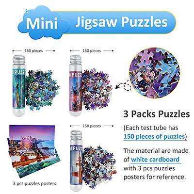 Mini Jigsaw Puzzles for Adults 150 Pieces(4 Packs) Small Jigsaw Puzzle  Challenging Micro Puzzle Difficult Tiny Puzzle Home Decor Entertainment  6x4in