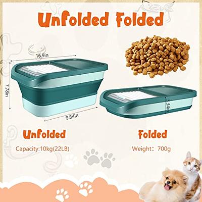 Kytely Dog Food Storage Container Small, Airtight Cat Food Container with  Measuring Cup, Pet Food Storage Container with Scoop, 4 Seal Buckles Food