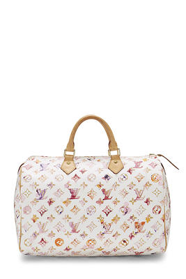 Richard Prince x Louis Vuitton Monogram Watercolor Speedy 35 - Yahoo  Shopping