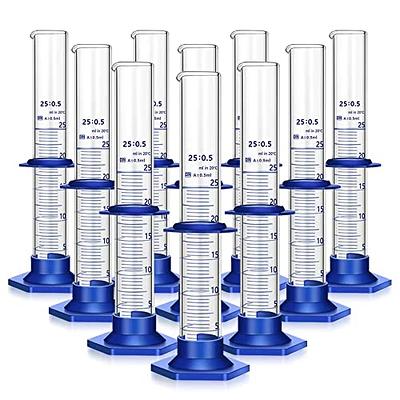 StonyLab 4-Pack Borosilicate Glass 100ml Heavy Wall Graduated Cylinder Measuring Cylinder - 100ml