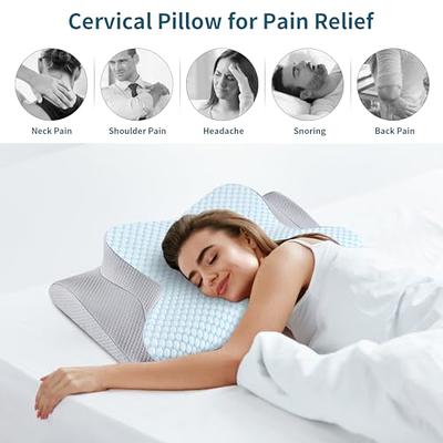 Neck Pillow Cervical Memory Foam Pillows for Pain Relief Sleeping