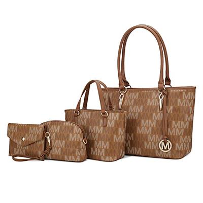 MKF Collection Large Tote Bag for Women & Wristlet Wallet, Vegan Leather  Handbag Set Top-Handle Tote Handbag Purse