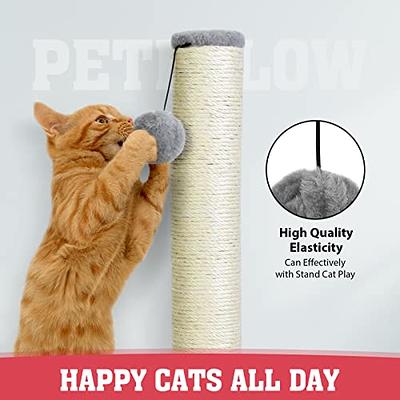 34 Tall Cat Scratching Post for Indoor Cats Large Cat Claw Scratcher w/  Premium