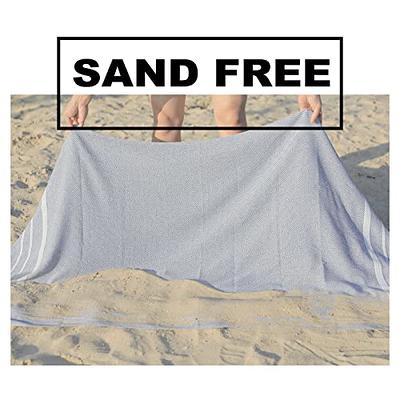 2 Packs Cotton Turkish Beach Towels Sand Free Quick Dry Oversized