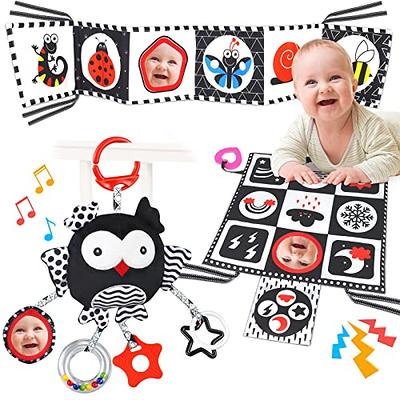 Baby Products Online - Dreamtop Black and White Sensory Toys 2 Set 0-6  Months High Contrast Soft Baby Toy Book with Hanging Rattle Ring Sensory  Gifts Newborn Toy for Toddlers Babies - Kideno