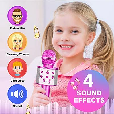 Lucky Voice Rose Gold Karaoke Bluetooth Microphone